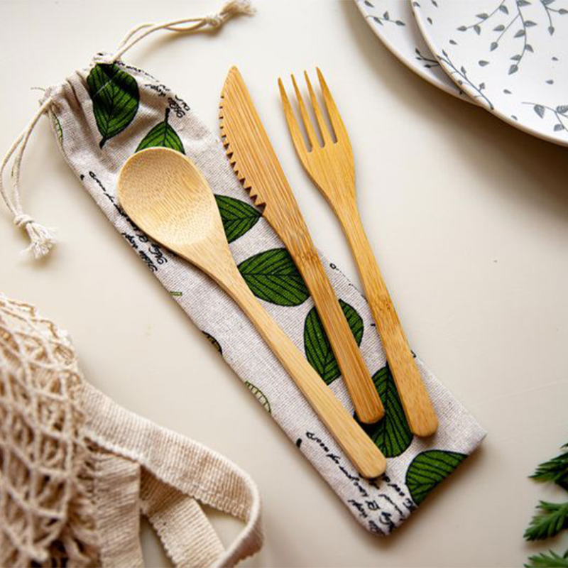 Natural Elements Eco-Friendly Bamboo Cutlery Set-2