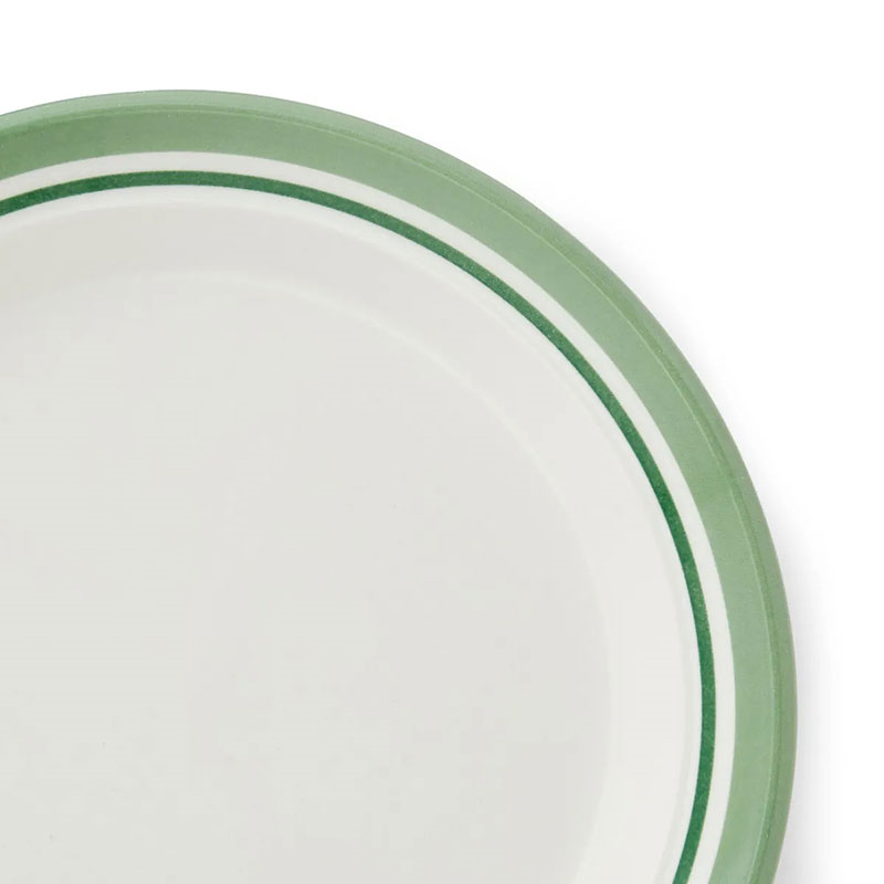 Potter's Stripe Set of 4 Salad Plates, D21.5cm, Green-7