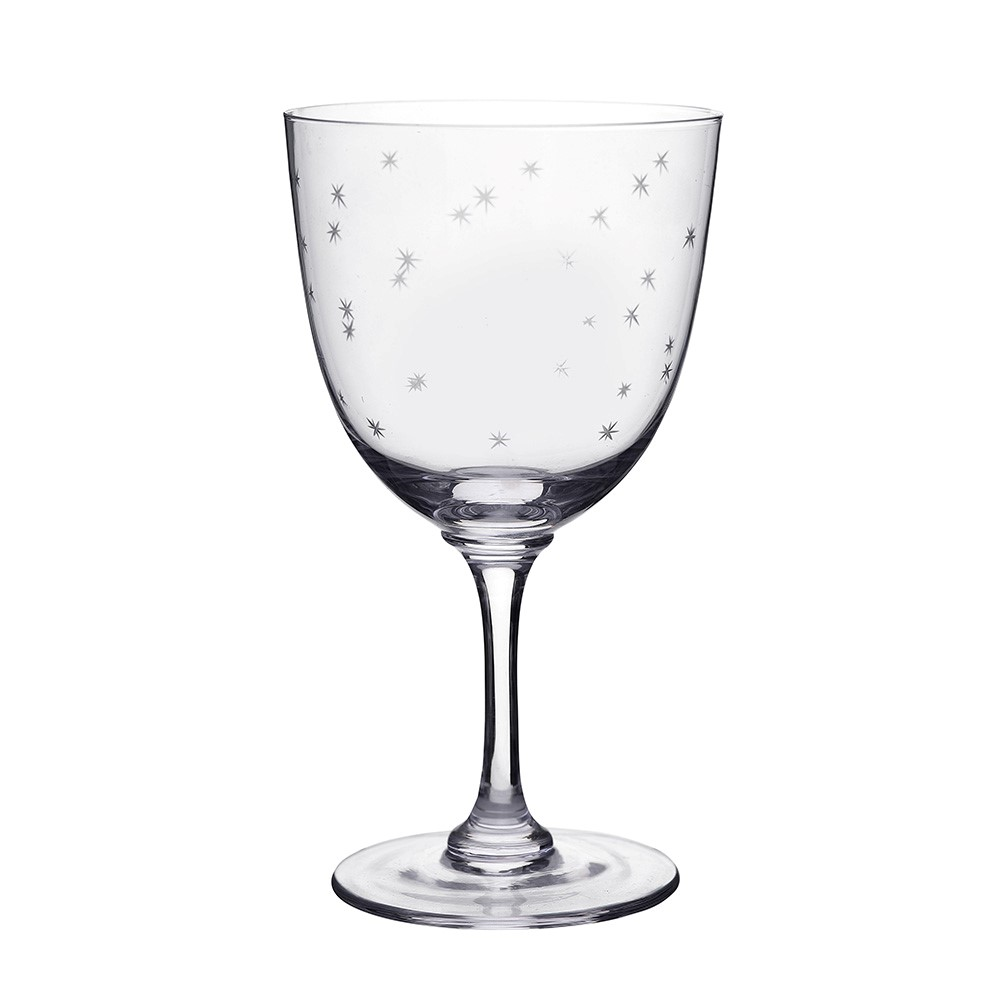 Stars Set of 6 wine glasses, 250ml, Crystal-0