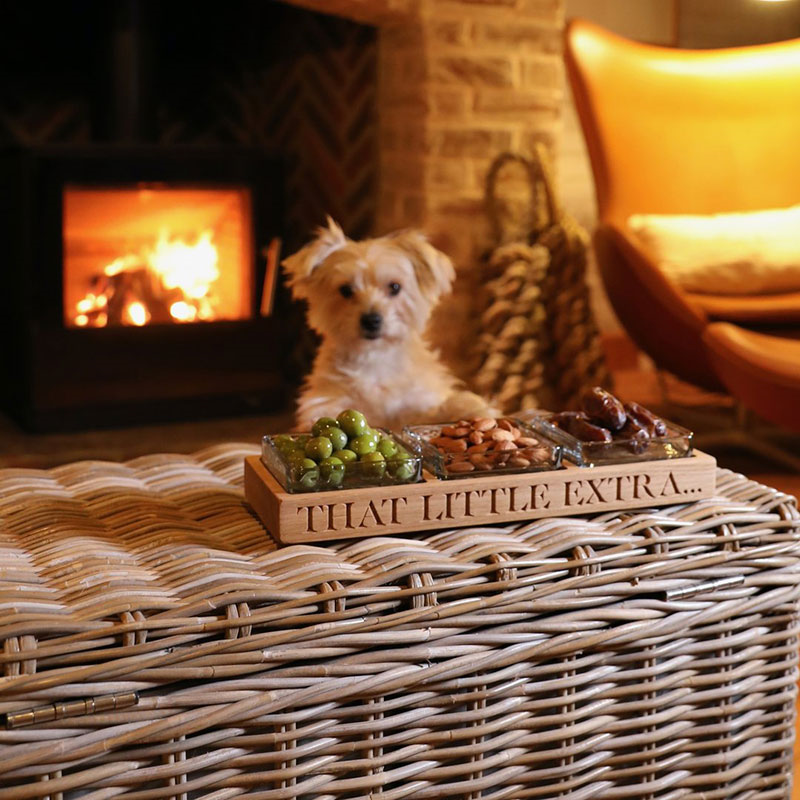 Nibbles Tray, Oak & Glass-1