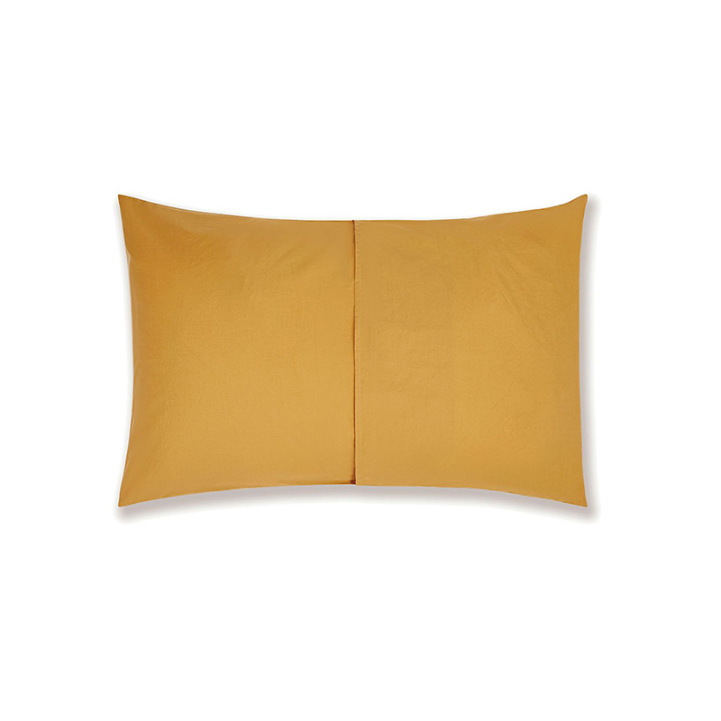 Relaxed Cotton Pair of Standard Pillowcases, Ochre-3