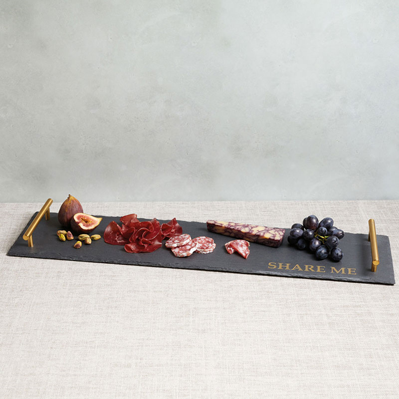 Rectangular platter, W60 x L15 x H3.5cm, Slate-0