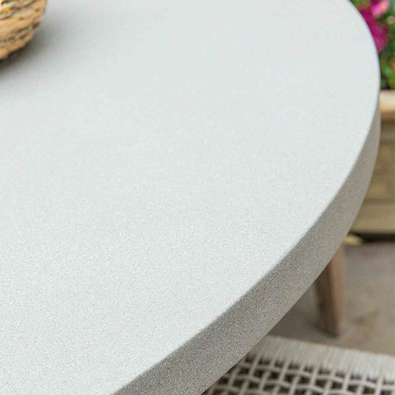 Burford Round Dining Table, D120cm, Grey & Natural-3