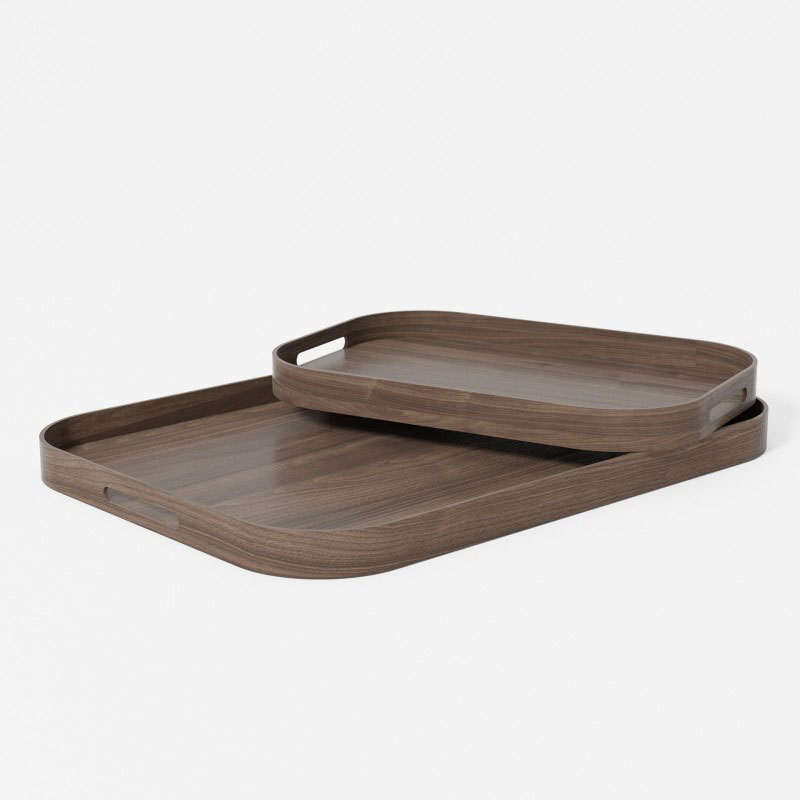 Bellhop 558 Rectangular Tray, Walnut-5