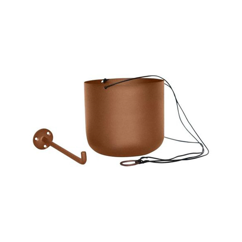 Kew Temperate House Hanging Planter with Hook, D17cm, Copper-1