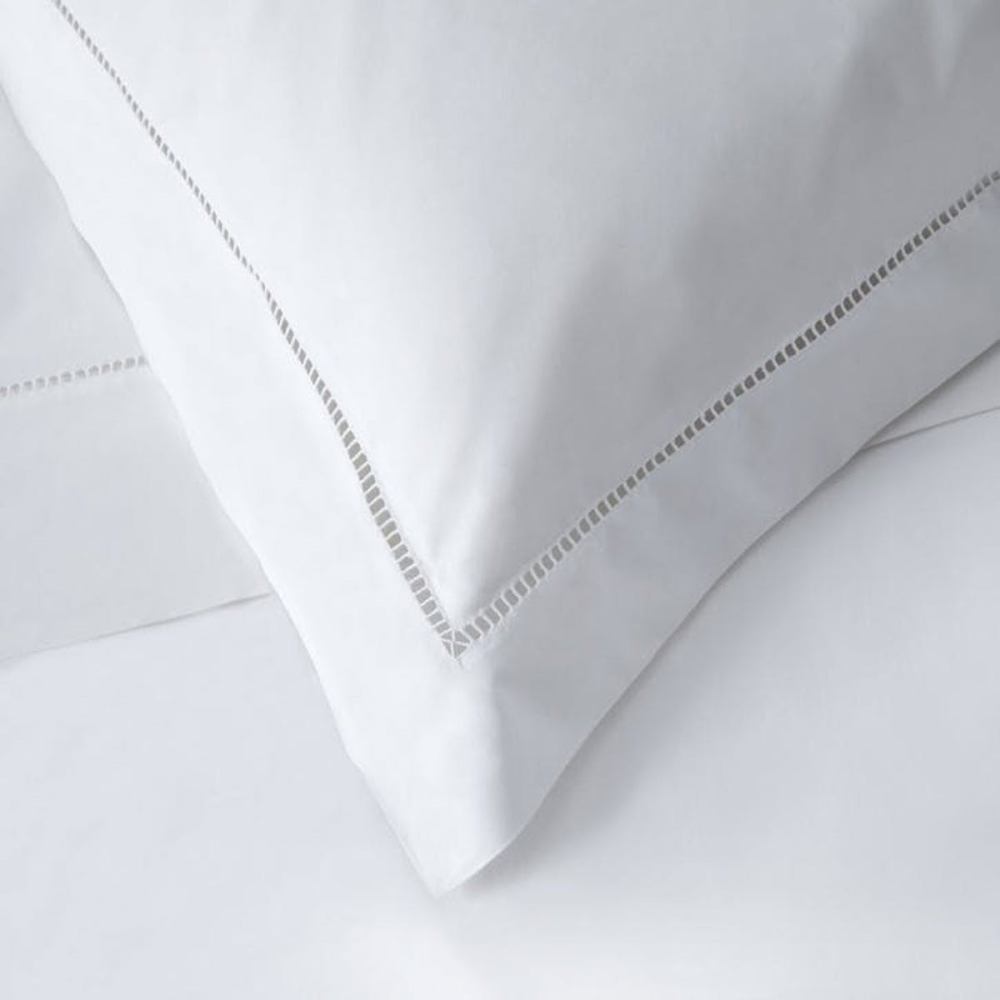 Santorini - 200 Thread Count Cotton Oxford pillowcase, 50 x 75cm, White-1