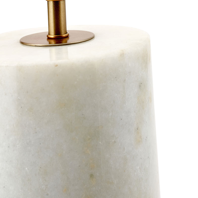 Kiorini Table Lamp Base, H35cm, White Marble-6