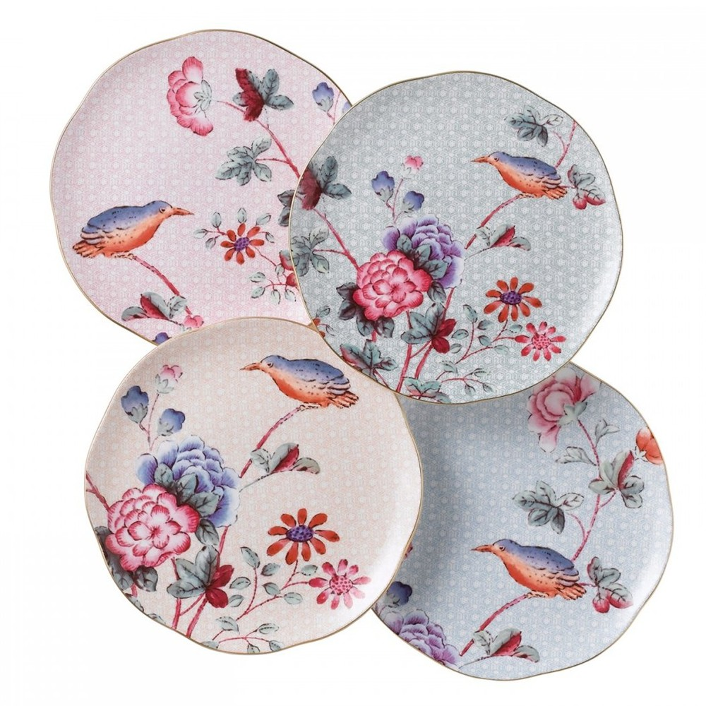 Harlequin Collection - Cuckoo Tea Story Set of 4 tea plates, 21cm-0