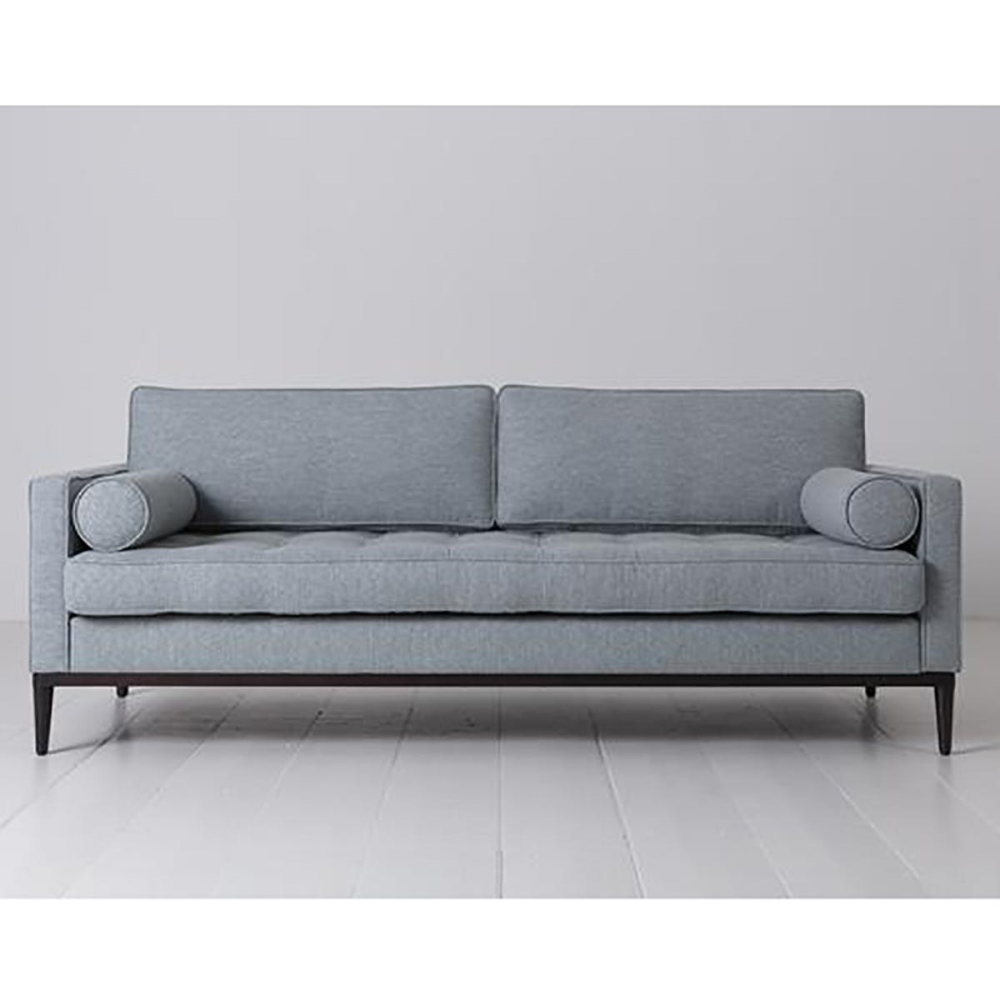 Model 02 3 Seater Linen Sofa, Seaglass-1