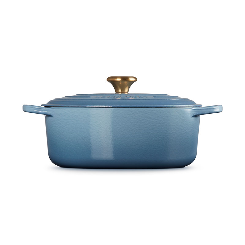 Signature Cast Iron Oval Casserole, 29cm, Chambray-1