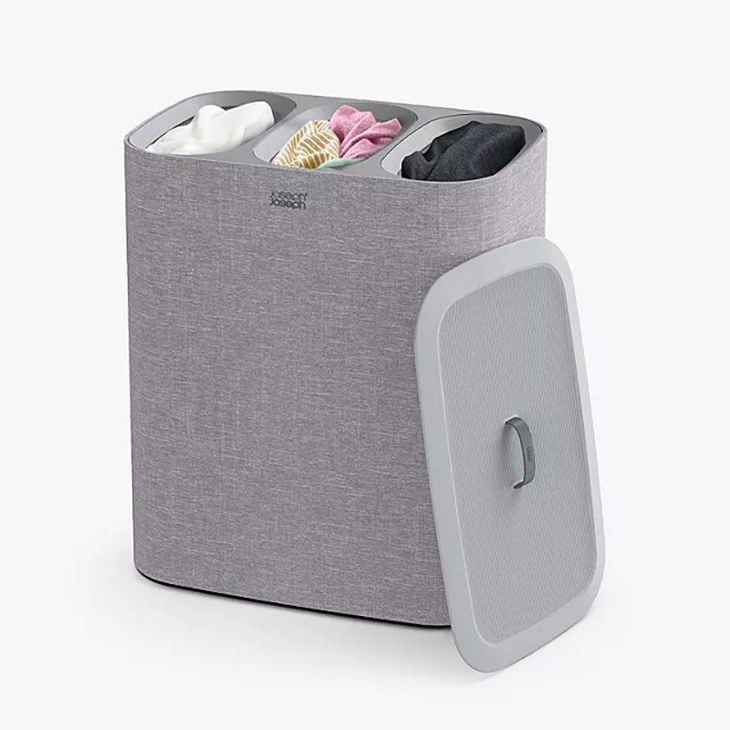 Tota Trio Laundry Basket, 90L, Grey-1