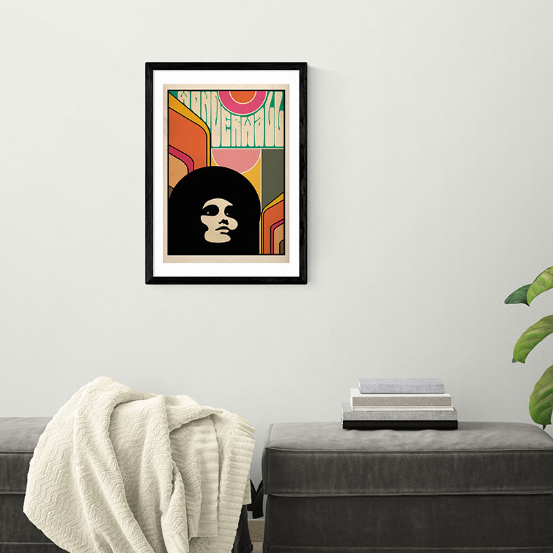 Deltanova Wonderwall Framed Print, 63 x 45cm, Multi-1