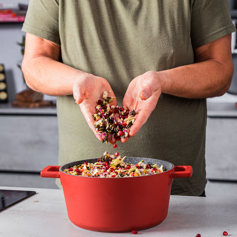 Casserole Dish, 5L, Red-1