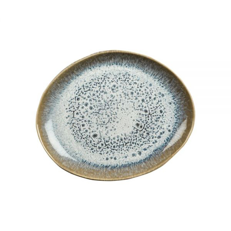 Lunar Dessert Plate, W22cm x D18cm, Blue/Grey-0