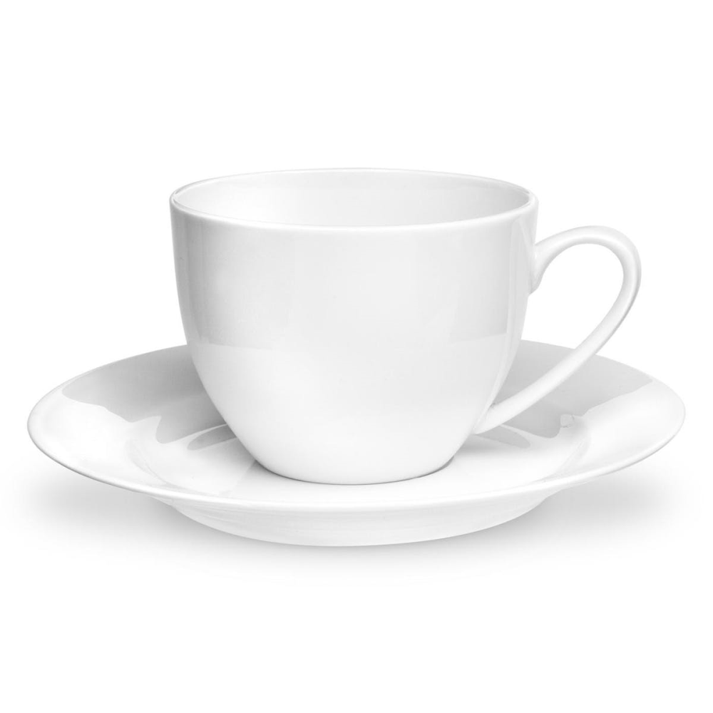 Serendipity Set of 4 Teacups and Saucers, 220ml, White-0