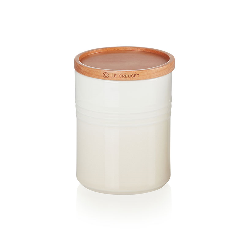 Stoneware Medium storage jar, 10 x 12cm - 540ml, Meringue-1