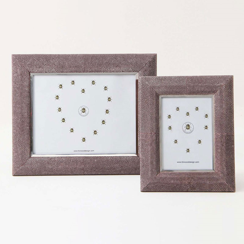 Bella Photo  Frame, 7 x 5", Mulberry Shagreen-2