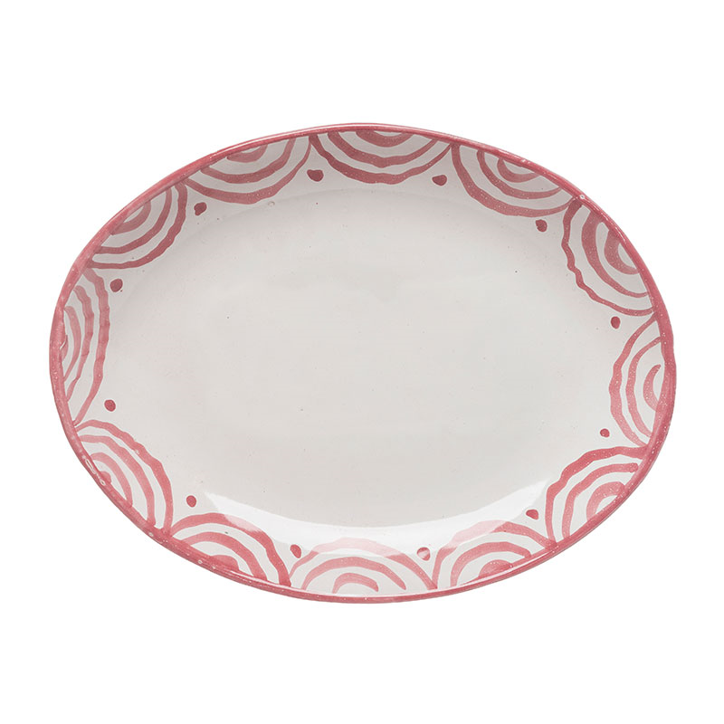 Sobremesa Ola Oval Serving Platter, 30cm x 16cm, Pink-0