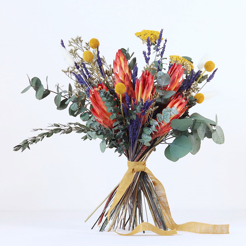 Colour Pop Large hand-tied bouquet, H42-48cm, Verbena-0