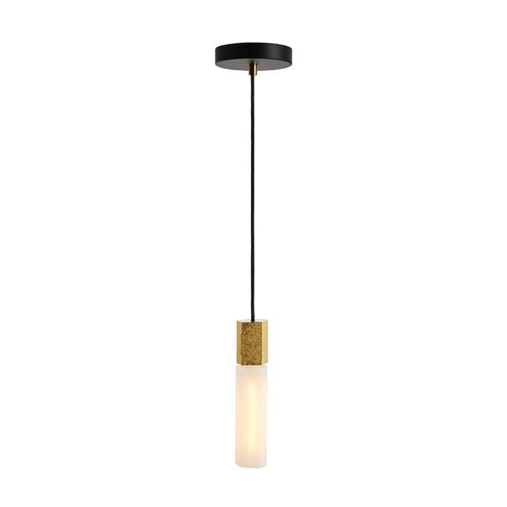 Basalt Single pendant & bulb, L300 x D5 cm, Brass-1