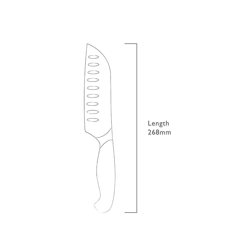 Professional Santoku Knife, L14cm, Stainless Steel-4