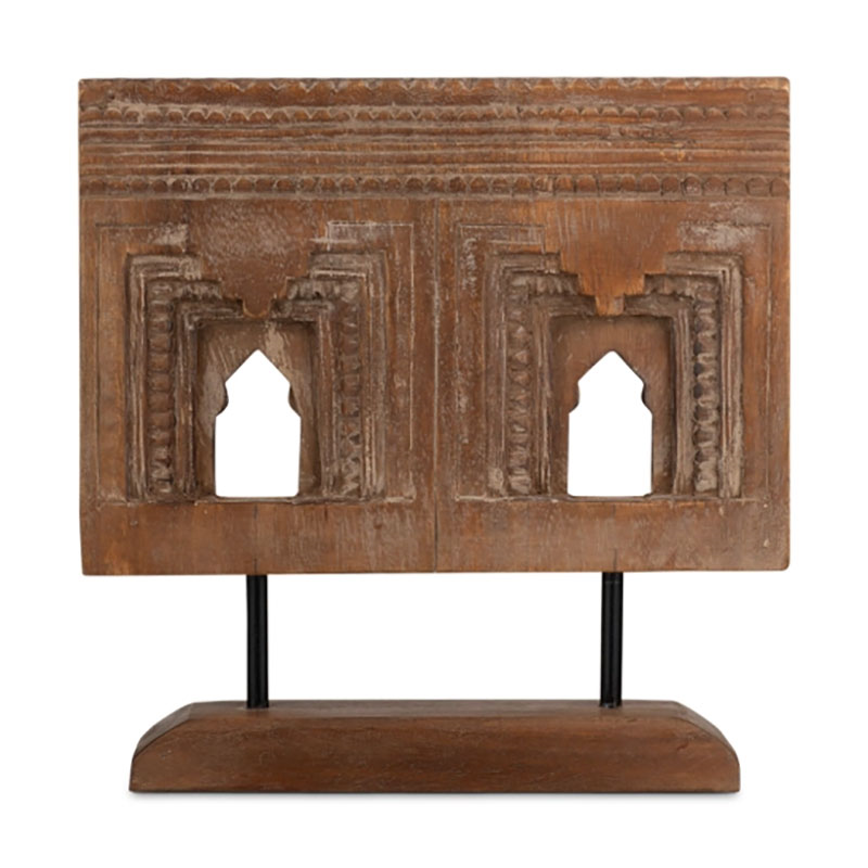 Darvaaja Traditional Mango Wood Objet, Natural-3