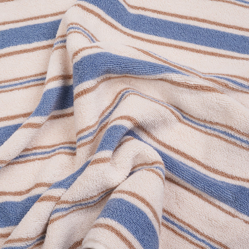 Shoreham Stripe Bath Towel, Meadow Blue-2