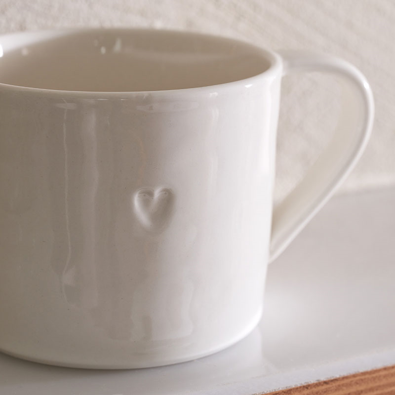 Burnham Heart Mug, 350ml, White-1