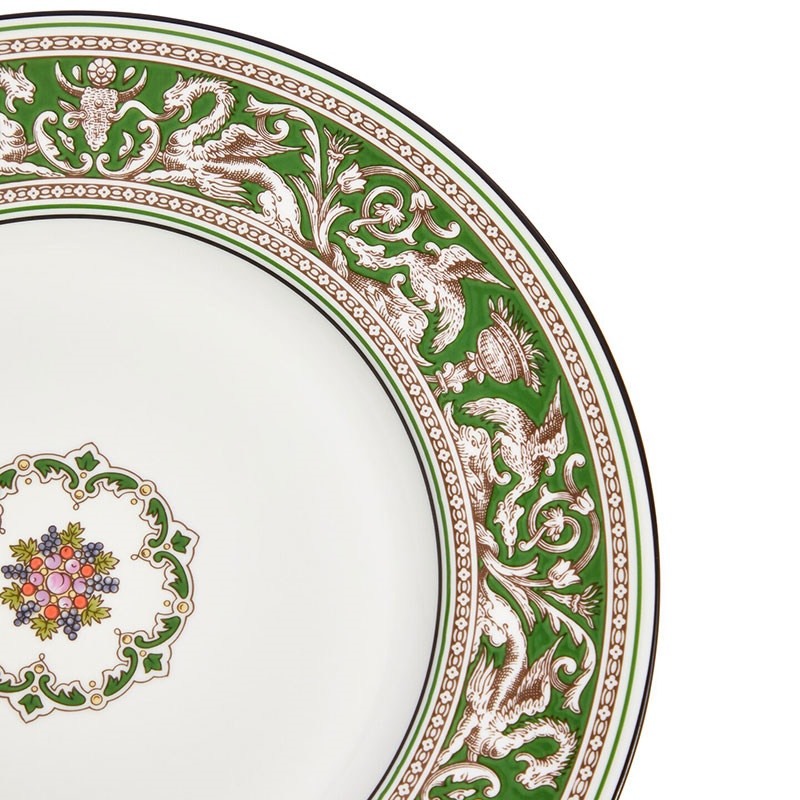 Florentine Plate, D27.3cm, Verde-3