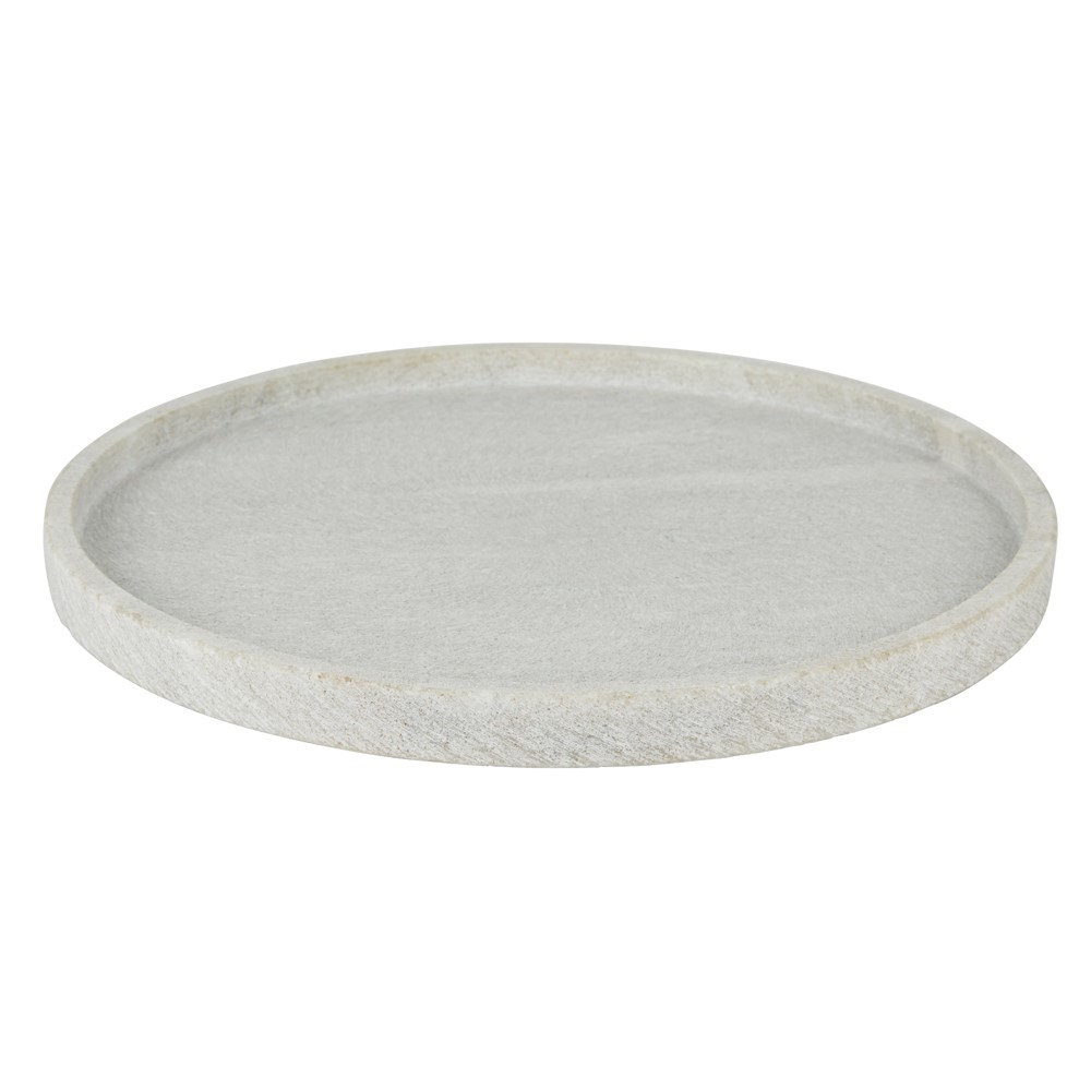 Round Marble Board, D28cm, White-1