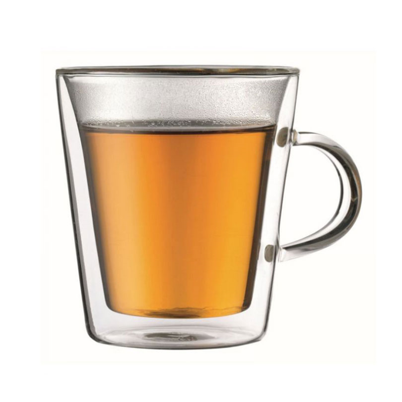 Canteen Double Walled Set of 2 Medium Mugs, 200ml, Clear-3