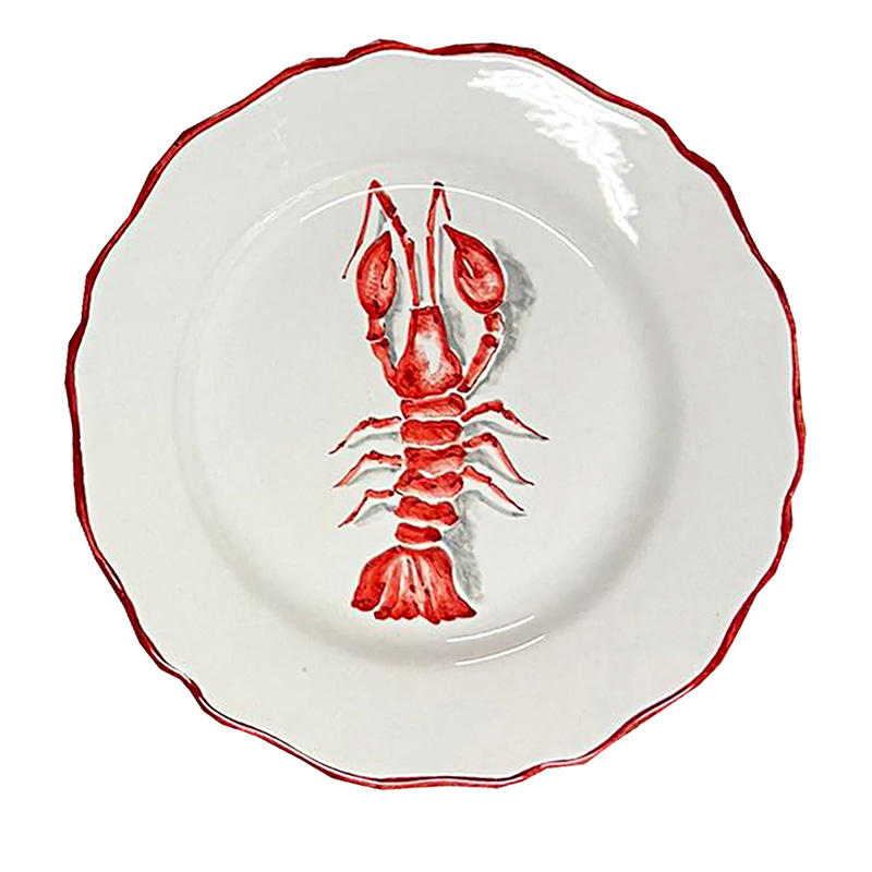 La Menagerie D’été Plate, D28cm, Red-0