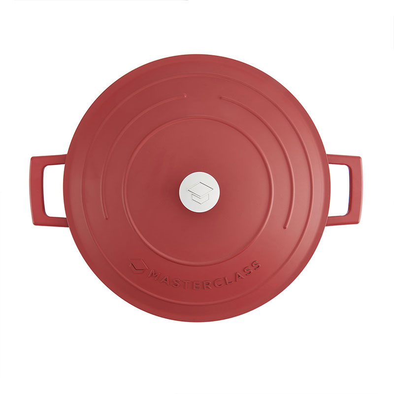 Shallow Casserole Dish, 4L, Red-4