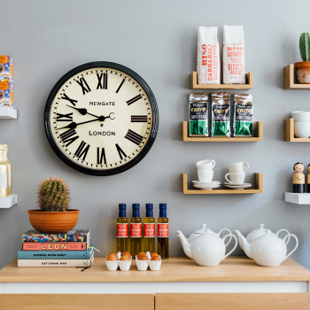 Battersby Wall Clock, Black Metal | The Wedding Present Company