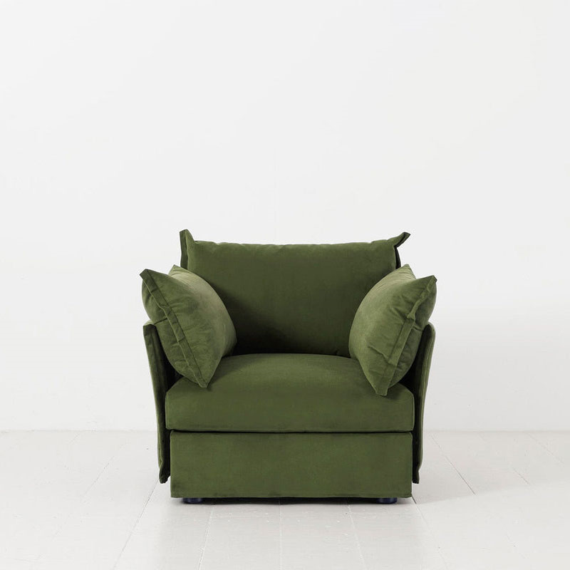 Model 06 Velvet Armchair, Vine-1