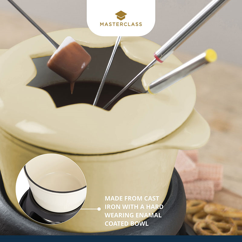 Fondue set, cream-3