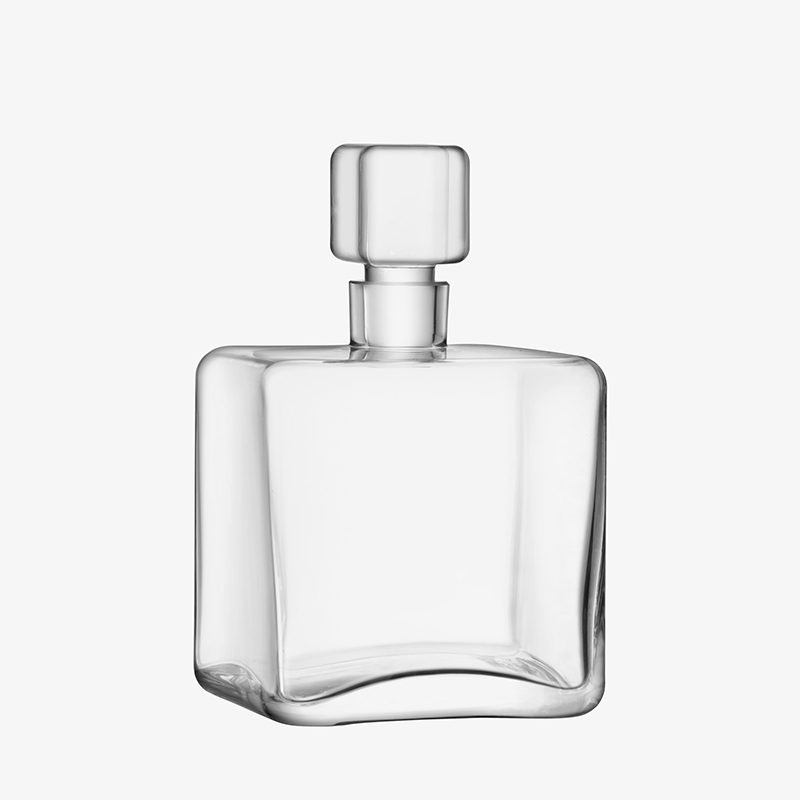 Cask Whisky Square Decanter, 1l, Clear-2