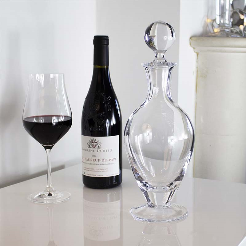 Classic Footed Wine Decanter, 800ml, Clear-1