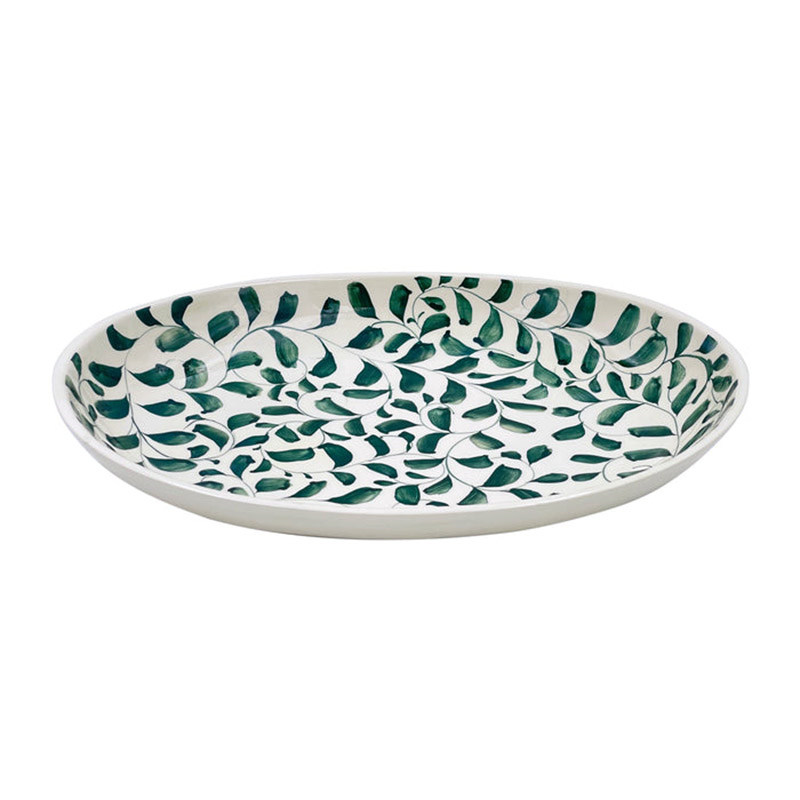 Scroll Platter, W23 x L30cm, Green-0