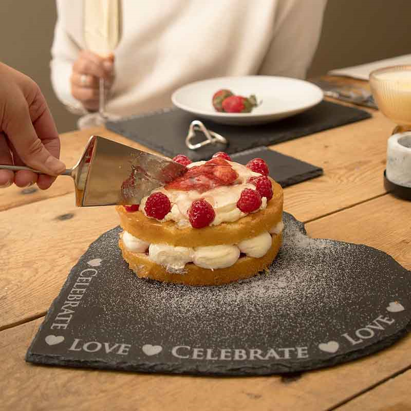 Love & Celebrate Slate Serving Board, L30cm x W30cm, Black-0