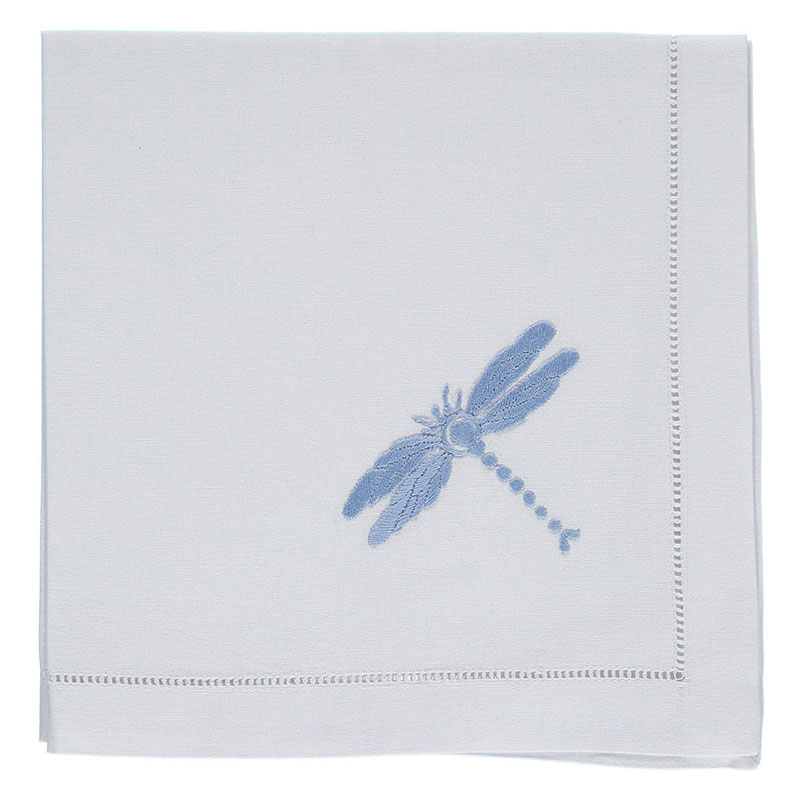 Dragonfly Set of 4 Napkins, 45 x 45cm, Blue-1