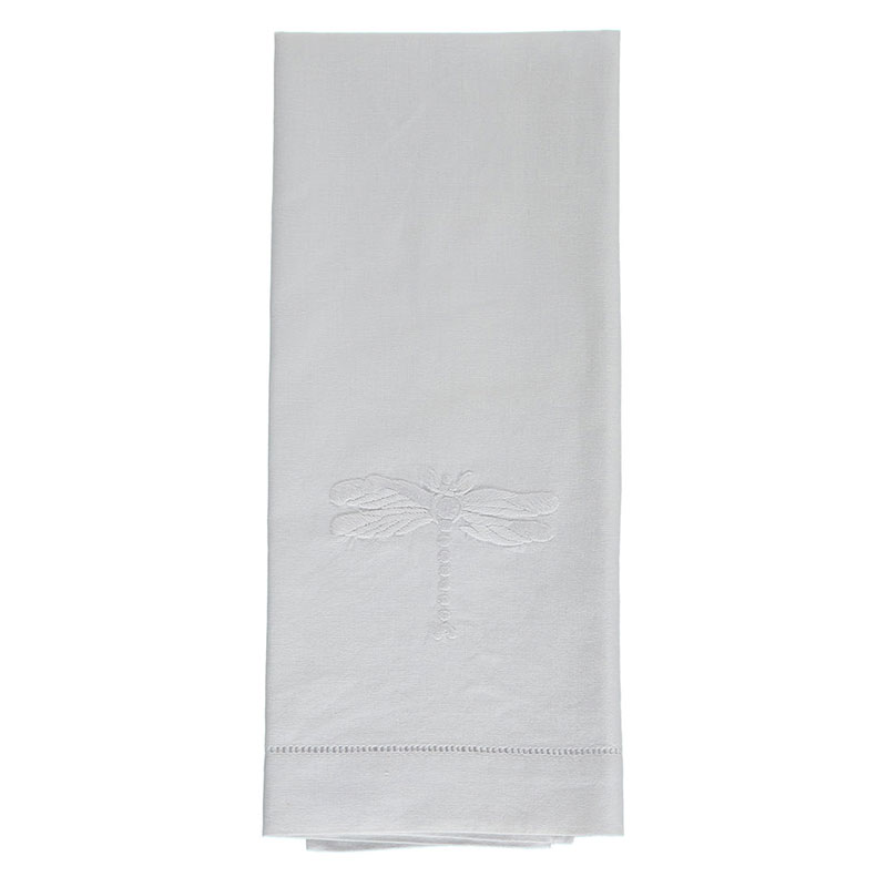 Dragonfly Hand Towel, 38 x 58cm, White/Blue-1