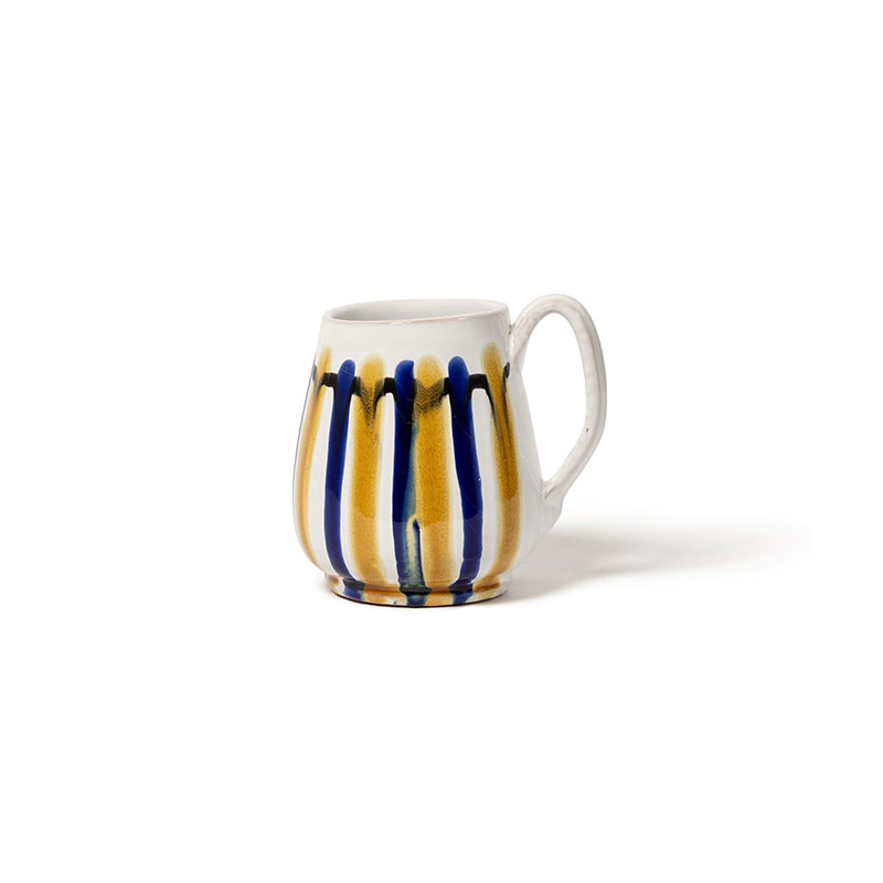 Drip Mug, 250ml, Blue and Mustard-0