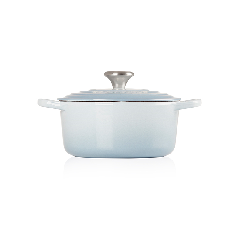 Signature Cast Iron Round casserole, 24cm - 4.2 litre, Coastal Blue-4