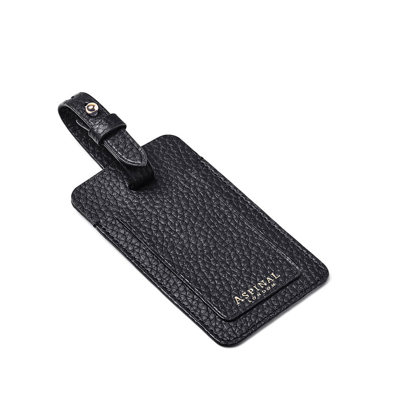 Luggage Tag, H11.5 x W6.5cm, Black Pebble-0