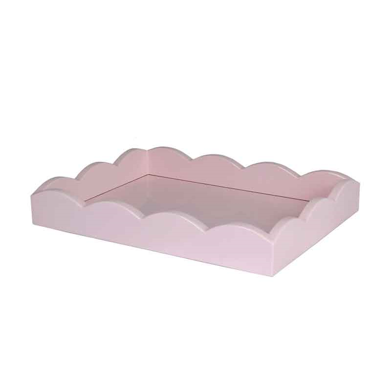 Lacquered Scallop Tray 28 x 20cm, Pale Pink-1