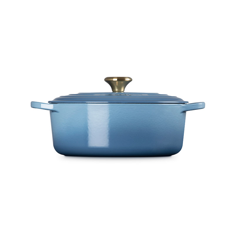 Signature Cast Iron Oval Casserole, 27cm, Chambray-2