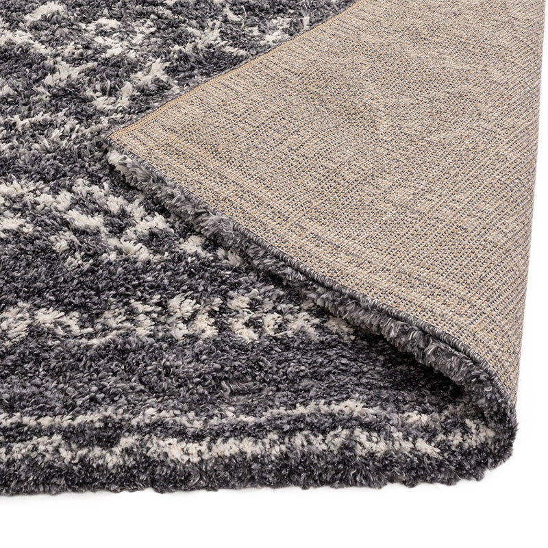 Alto moroccan shaggy rug, 200 x 290cm, Grey & Cream-3