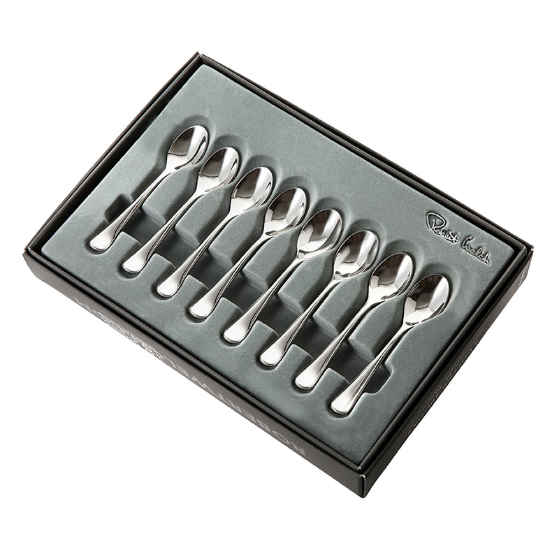 Radford Set of 8 Espresso Spoons, Stainless Steel-3