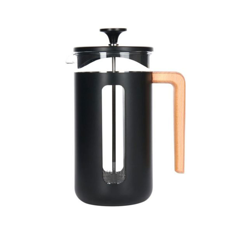 Pisa Stainless Steel Cafetière, 8 Cup, Black-0